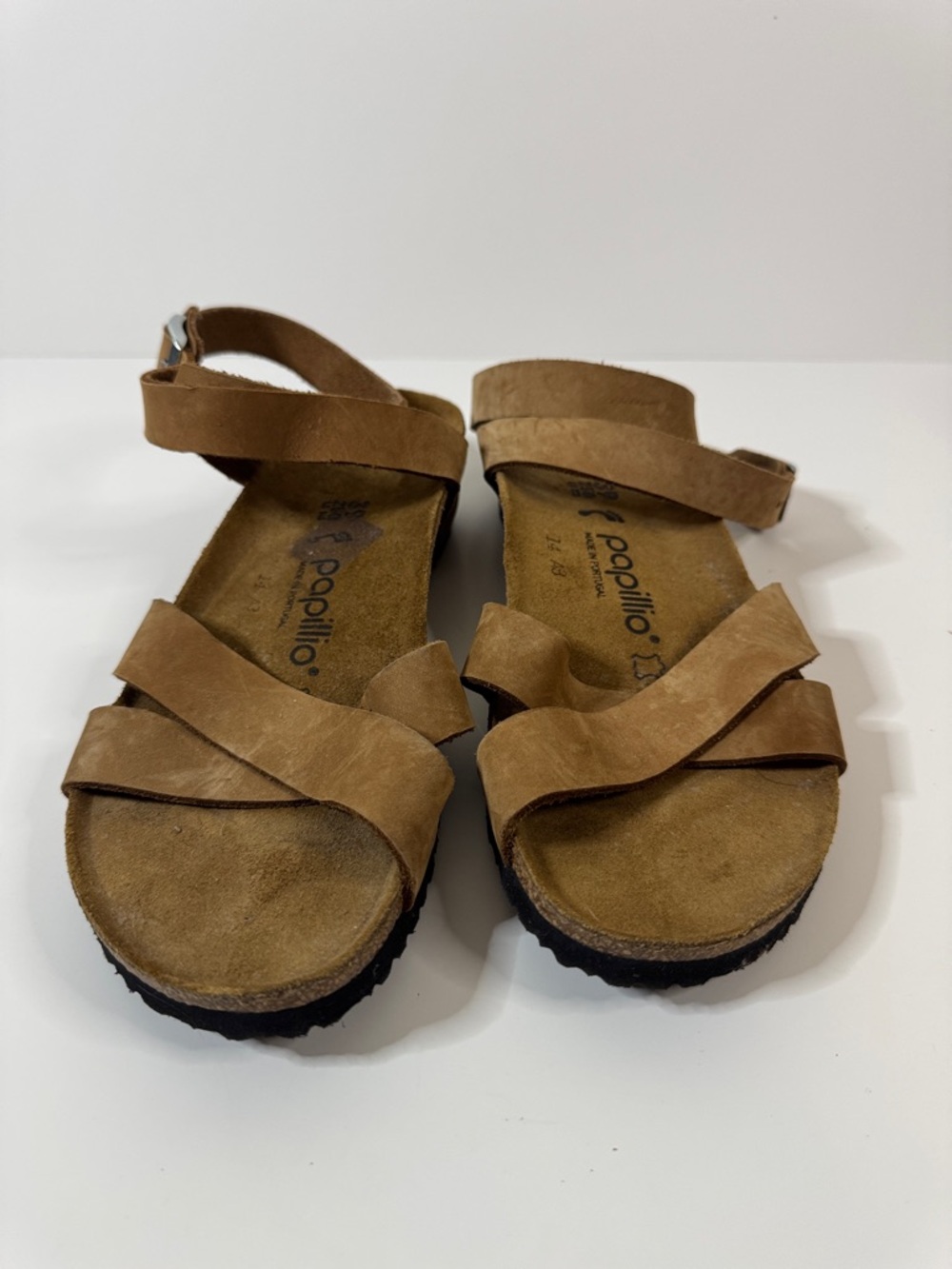 Papillio Birkenstock Lana Sandal Womens 39 Tan Leather Wedge Strap Boho